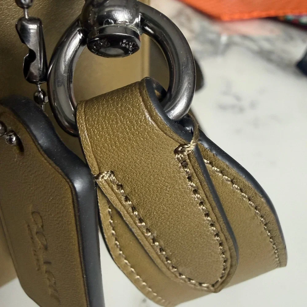 Coach Olive Green Glovetanned Leather Crossbody Bag Gunmetal Hardware